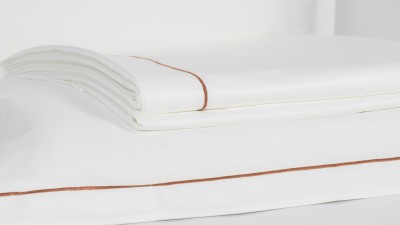 Lenjerie Bumbac Satinat Corola Teracota