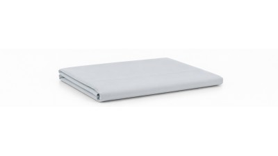 Cearșaf Pat Bumbac Satinat Perlat Blue Glacial