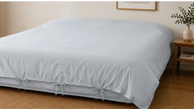 Husă Pilotă Bumbac Satinat Perlat Blue Glacial